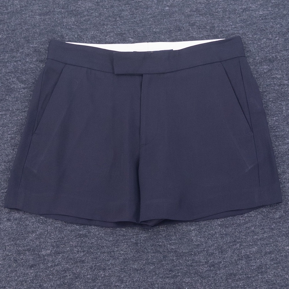Polo Ralph Lauren Tailored Shorts Womens 2 Navy Viscose Solid Excellent